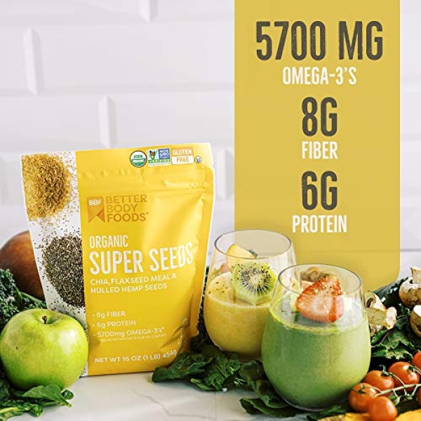 BetterBody Foods Organic Super Seeds Blend, 454g