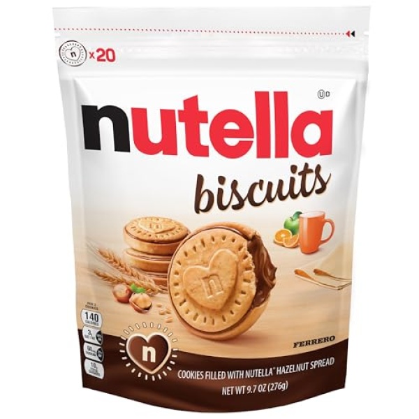 Nutella Biscuits, Hazelnut Cocoa Sandwich Cookies, 20-Count