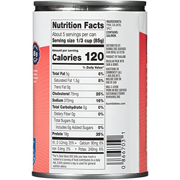Bumble Bee Canned Pink Salmon, 418g - Wild Caught