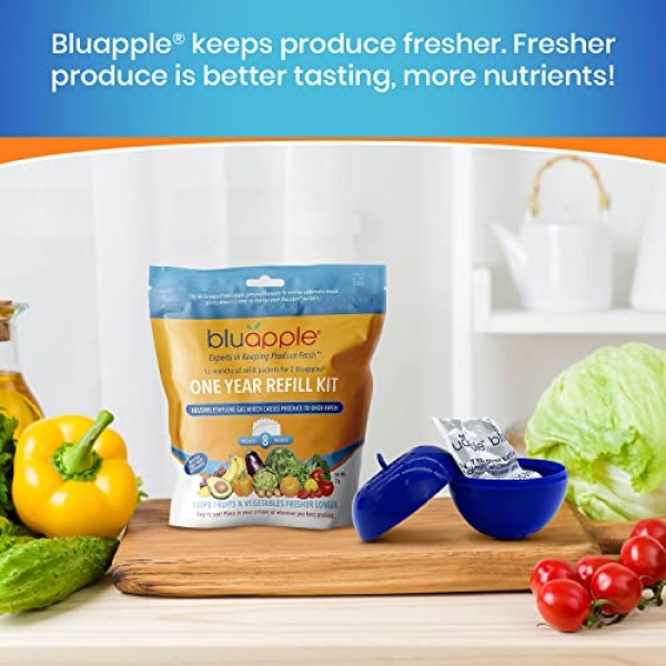 Bluapple Produce Saver 1-Year Refill Kit - 8 Packets