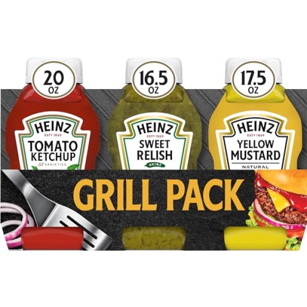 Heinz Ketchup, Relish & Mustard Picnic Pack, 3 Count