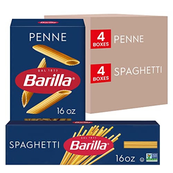 Barilla Penne & Spaghetti Pasta Variety Pack, 454g (8 Pack)