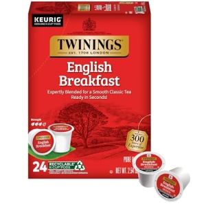 Twinings English Breakfast Black Tea K-Cup Pods, 24 Ct