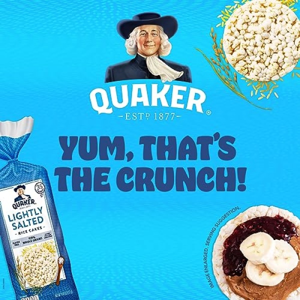 Quaker Rice Cakes, Lightly Salted, 6-Pack