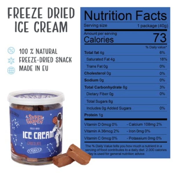 Super Garden Freeze Dried Chocolate Ice Cream (40g)