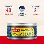 Snow's Wild Caught Minced Clams, 184g Can - Gluten Free