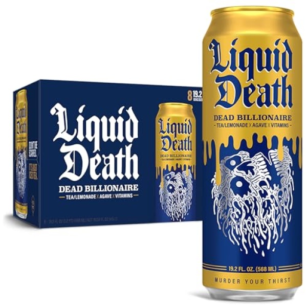 Liquid Death Dead Billionaire Iced Tea, 8-Pack (570ml)