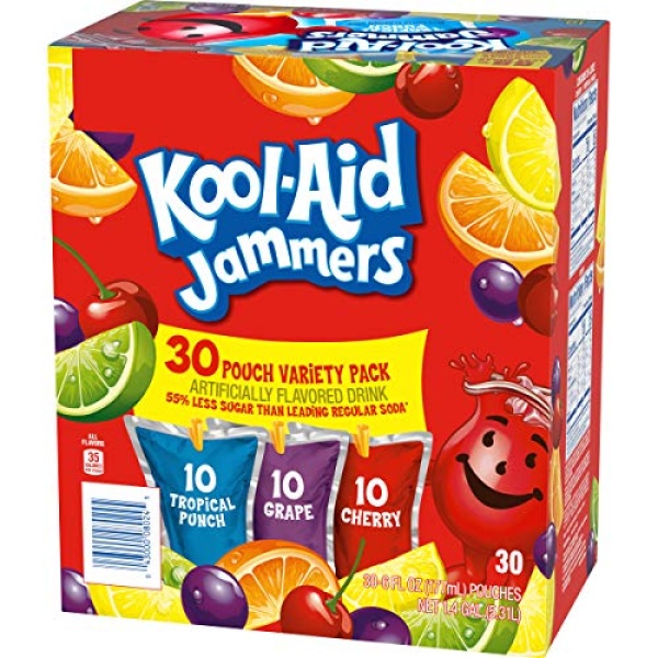 Kool-Aid Jammers Tropical Punch Variety Pack, 30 ct, 177 ml