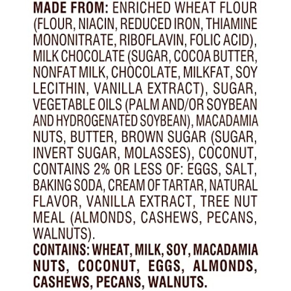 Pepperidge Farm Sausalito Milk Choc Macadamia Cookies, 204g