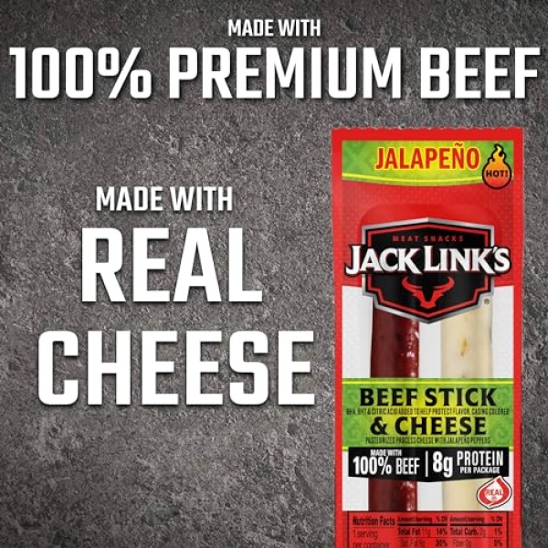 Jack Link’s Jalapeno Beef & Cheese Combo, 34g (Pack of 16)