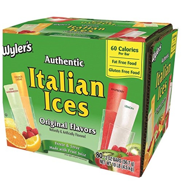 Wyler's Italian Ice Freezer Bar, 57g, 80 Count