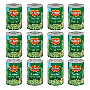 DEL MONTE Sweet Peas Canned Vegetables, 12 Pack, 425g