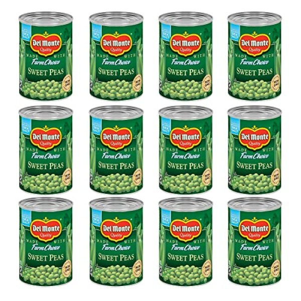 DEL MONTE Sweet Peas Canned Vegetables, 12 Pack, 425g
