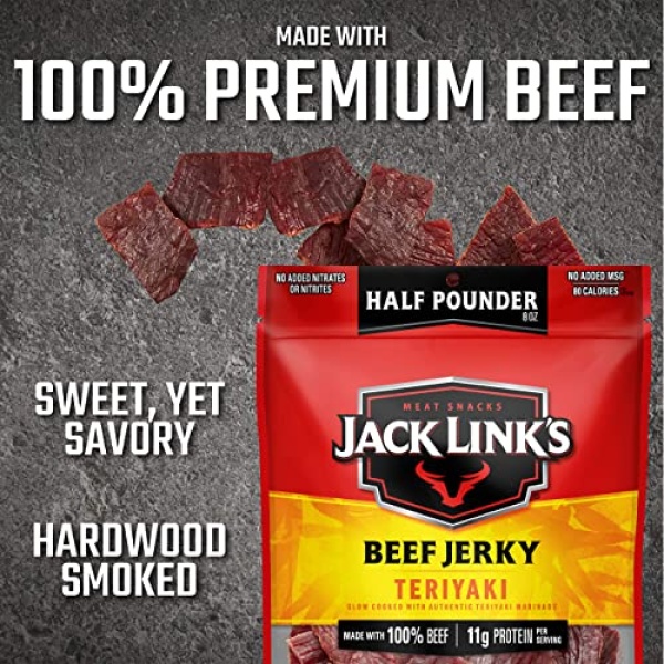 Jack Link's Teriyaki Beef Jerky, 227g - 96% Fat Free