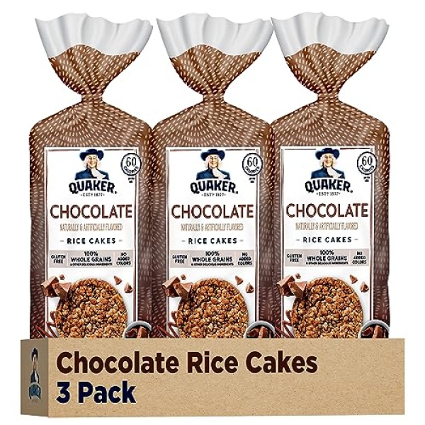 Quaker Chocolate Rice Cakes, 3-Pack