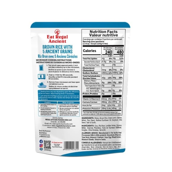 Eat Regal Brown Rice & 5 Grains, Pack of 6, 250g