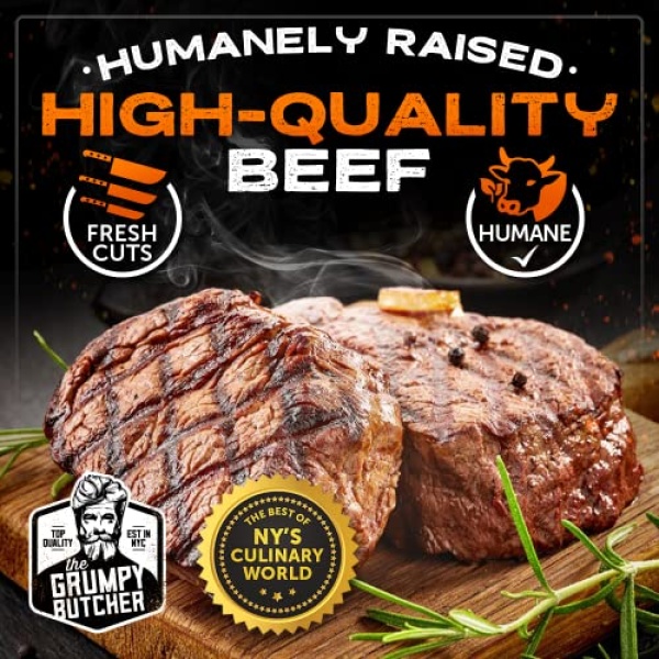Grumpy Butcher Prime Beef Ribeye Steaks (400g each, 4 Pack)