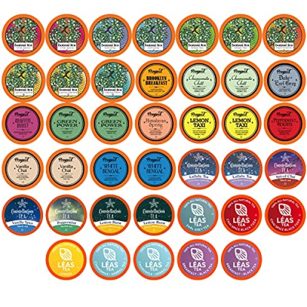 Two Rivers Assorted Tea Sampler for Keurig, 40 Count