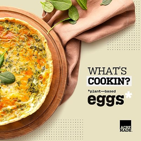 AcreMade Vegan Egg Powder, 12 Eggs, Gluten & Soy-Free, 5g Protein