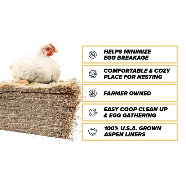 Eaton Pet Premium Hen Nesting Pads, 33 x 33 cm (10 Pack)