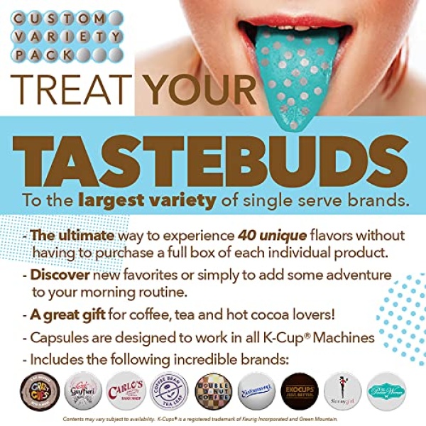 Variety Pack: Coffee, Tea, Hot Chocolate & Cappuccino, 30 Pods