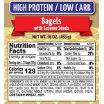 Chompie's Low-Carb Sesame Bagels, 2g Net Carbs, 12 Ct