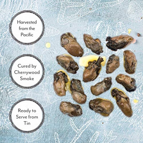 Roland Petite Smoked Oysters in Oil, 85g Tin, Pack of 10