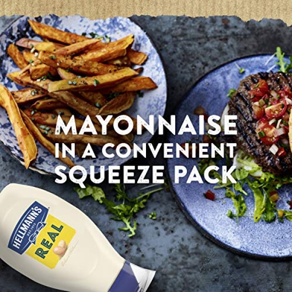 Hellmann's Real Mayonnaise, 567g Squeeze Bottle, Pack of 6
