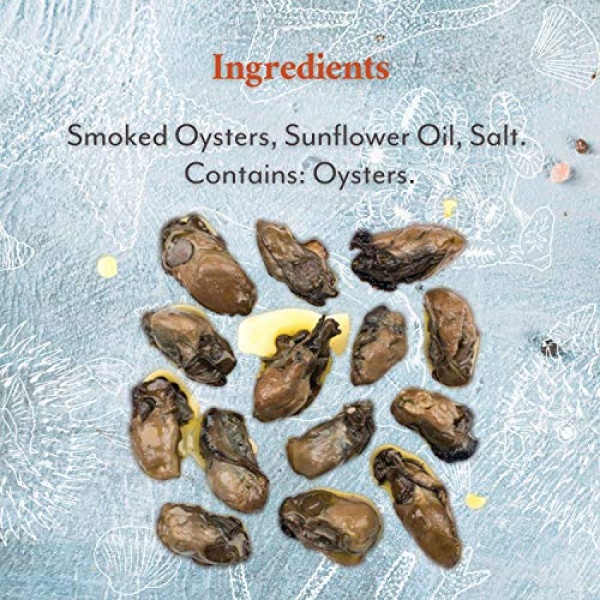 Roland Petite Smoked Oysters in Oil, 85g Tin, Pack of 10