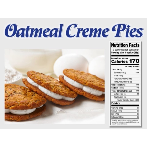 Little Debbie Oatmeal Crème Pies, 12 Cookies, 459g Box