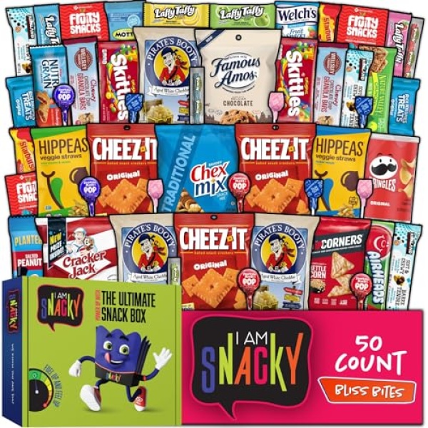 Snacky Bliss Bites - 50 Count Sweet Treats Gift Basket