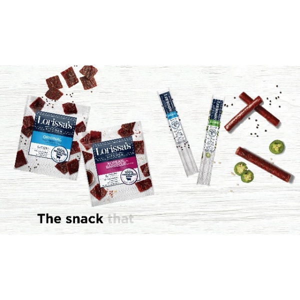 Lorissa's Kitchen Beef Jerky Sticks, Original & Jalapeno, 28g, 20 Pack