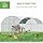 Large Metal Chicken Coop with Waterproof Cover, 2.8m x 5.7m x 2m