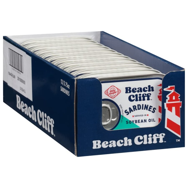 Beach Cliff Sardines in Soybean Oil, 106g Can - 13g Protein