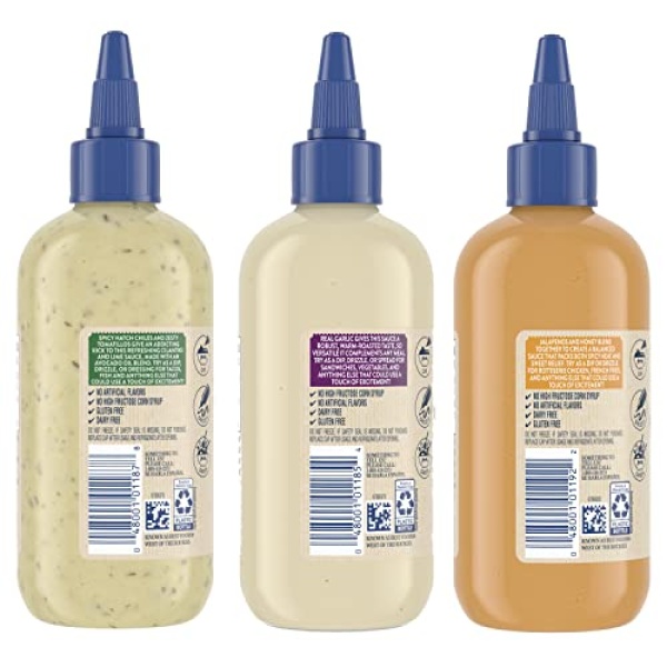 Hellmann's Drizzle Sauce Variety Pack, 3 x 255g
