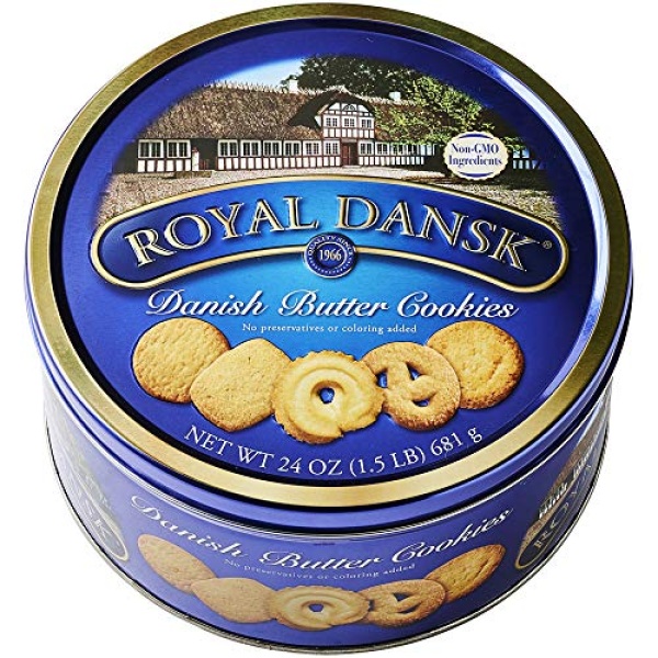 Royal Dansk Danish Butter Cookies, 680g (Pack of 1)
