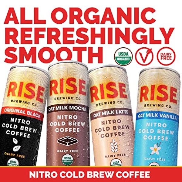 RISE Nitro Cold Brew Coffee, 207 ml Cans (12 pack)