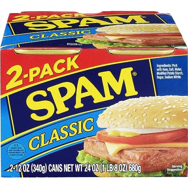 SPAM Classic Canned Meat, 340g (2 Pack), Keto-Friendly