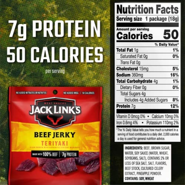 Jack Link's Teriyaki Beef Jerky Multipack - 20 x 18g
