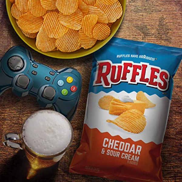 Ruffles Potato Chips, Variety Pack, 28g (Pack of 40)