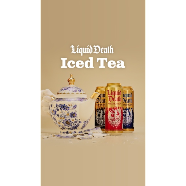 Liquid Death Dead Billionaire Iced Tea, 8-Pack (570ml)