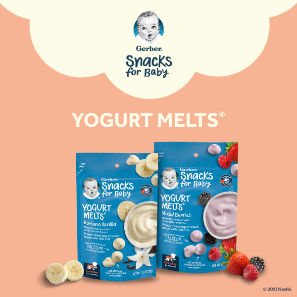 Gerber Baby Strawberry Yogurt Melts, 28g (Pack of 7)