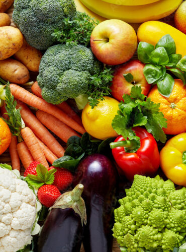 Different fruits and vegetables