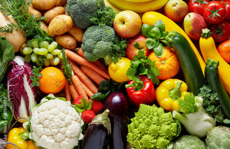Different fruits and vegetables