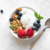 Granola with yogurt and berries
